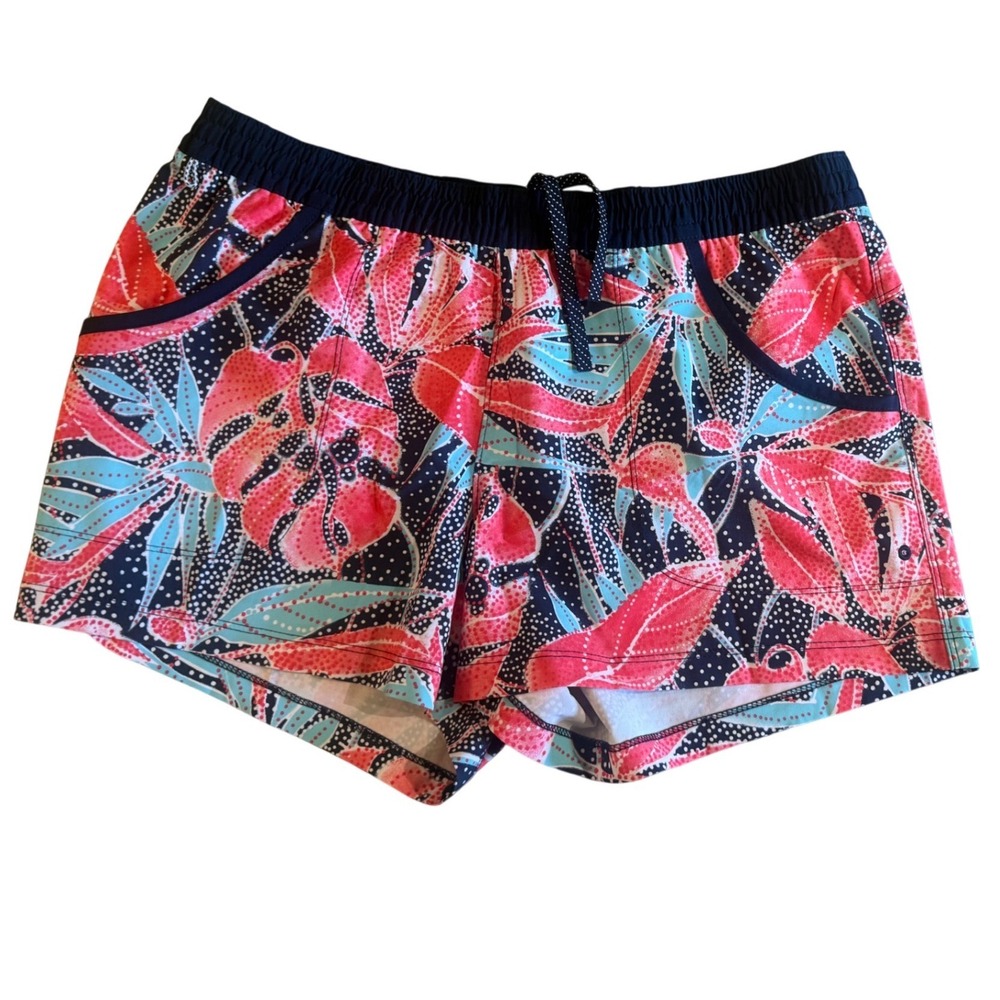 Columbia PFG Sandy River Shorts Womens Large Tropical Floral Polka Dot FL2007